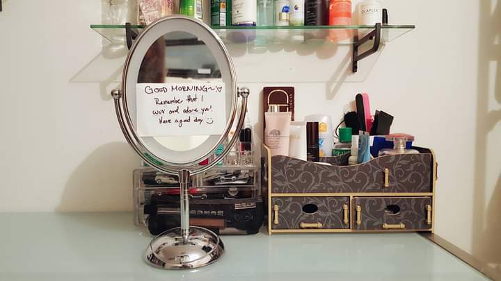 A Cute Note Left On The Mirror