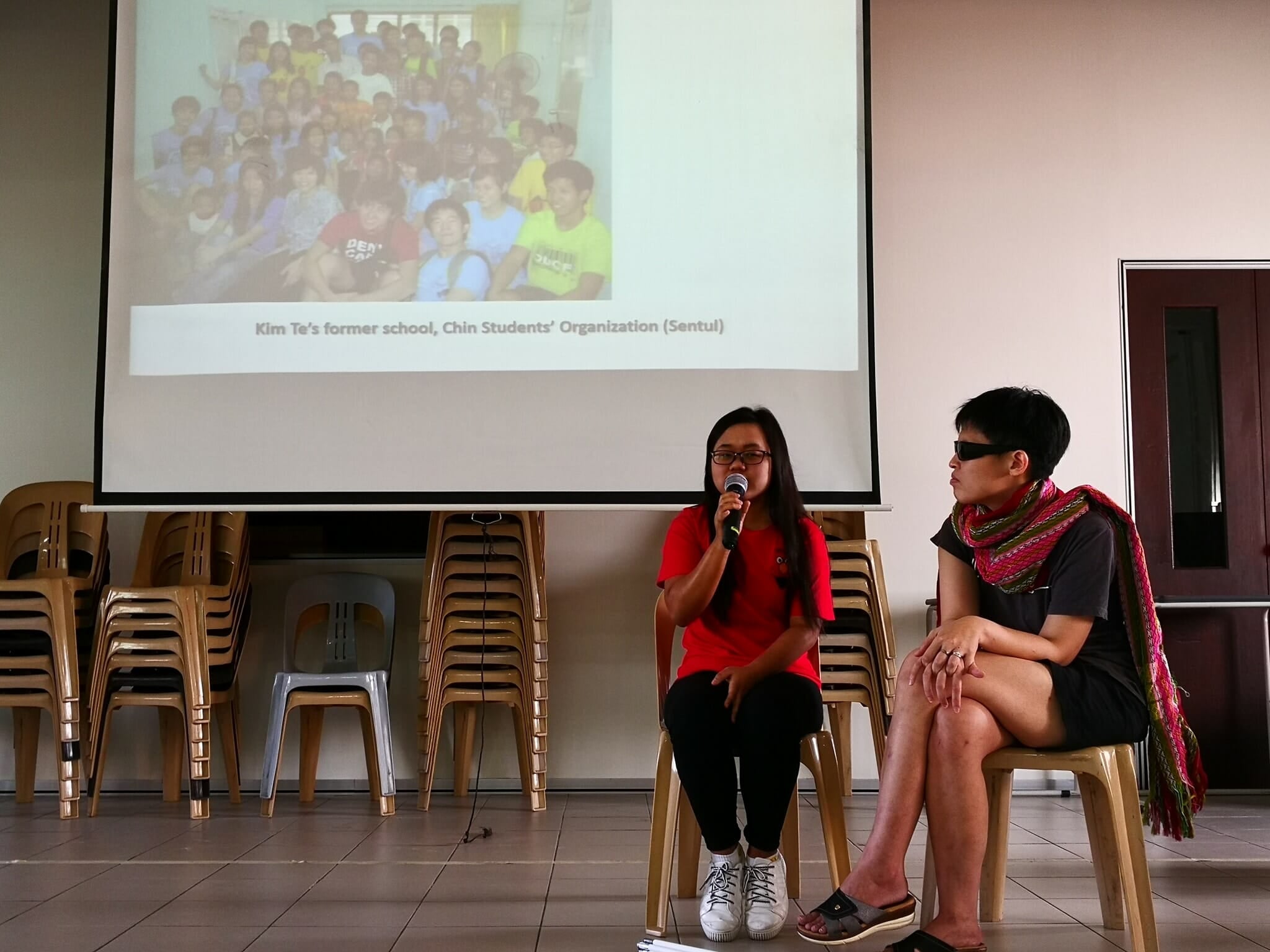 Kim Te Sharing Her Life Story As A Chin Asylum Seeker At A School Camp