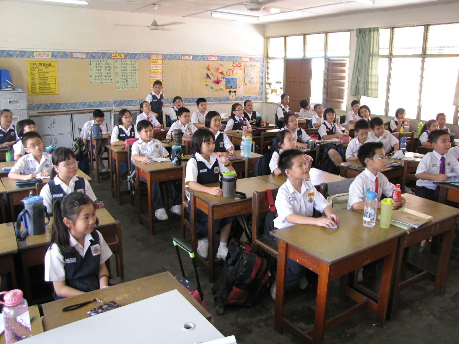 classroom full of attentive students in malaysia