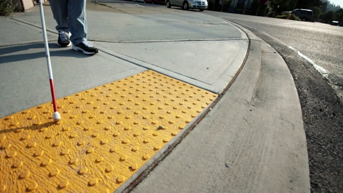 Roadside Tactile Flooring For The Visually Impaired