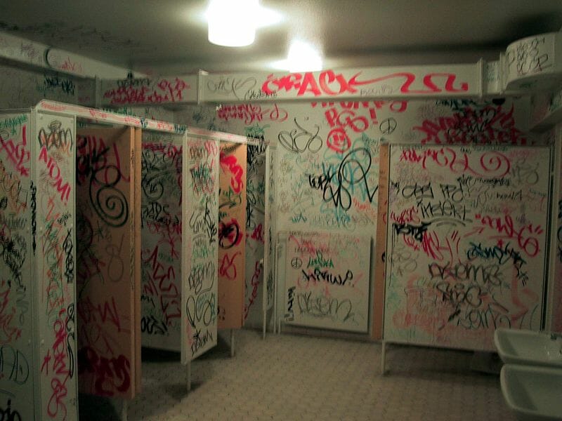 vandalism in school toilets