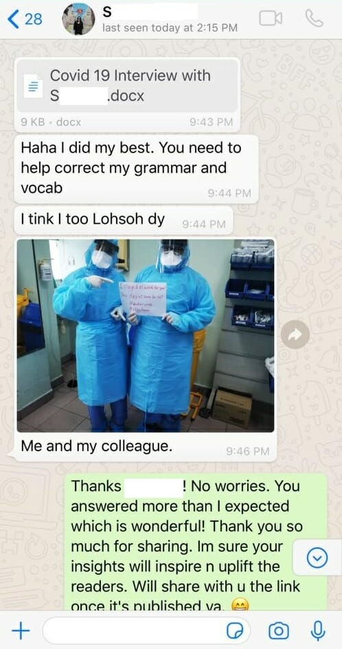Whatsapp Screenshot Of Conversation With A Doctor