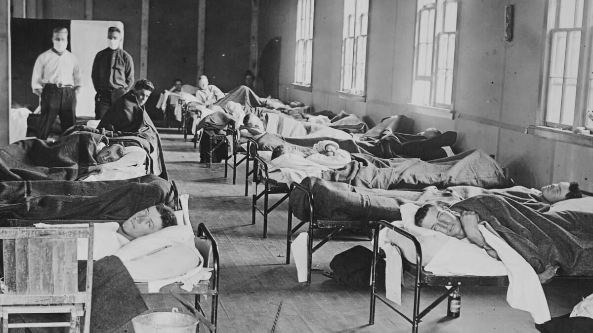 [The Spanish Flu, named after the country that was hit the worst by it. Image via History.]