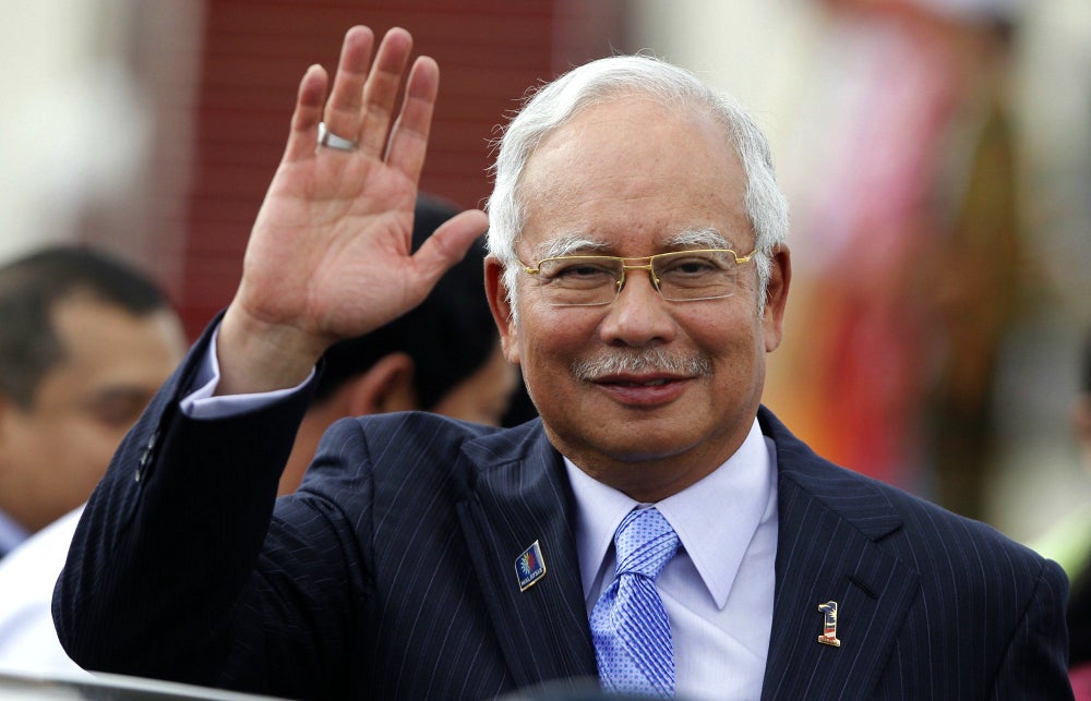 Najib Razak waving