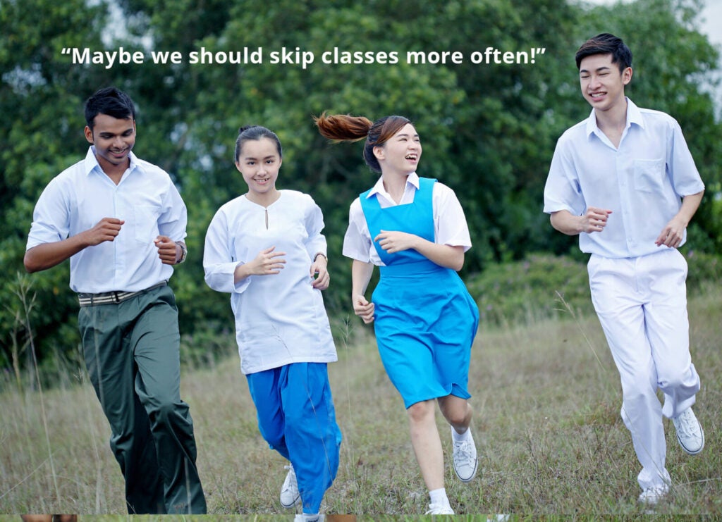 students skipping class