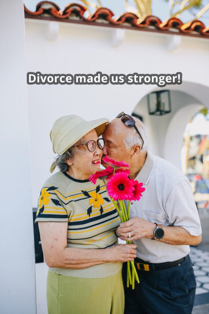 Old Couple Saying That Divorce Made Their Relationship Stronger