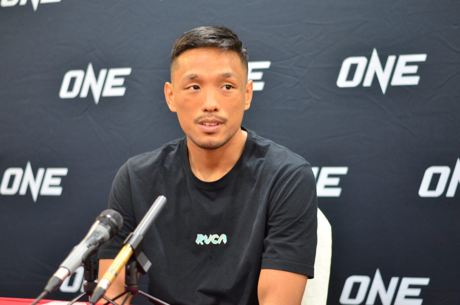 Keanu Subba, a boxer during a press conference for One FC.