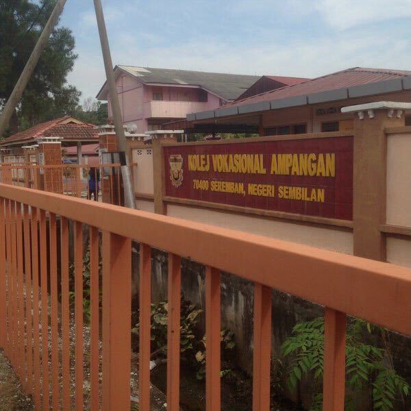 The outside of Kolej Vokasional Ampangan in Seremban, Negeri Sembilan, Malaysia.