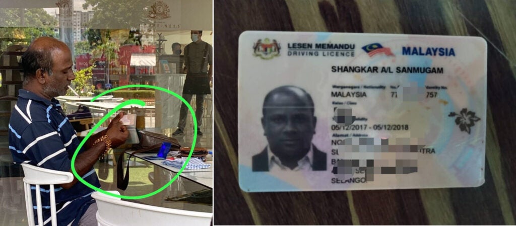 Man With An Expired Driver'S License Who Dined And Dashed At Caffeinees Restaurant In Puchong, Selangor.