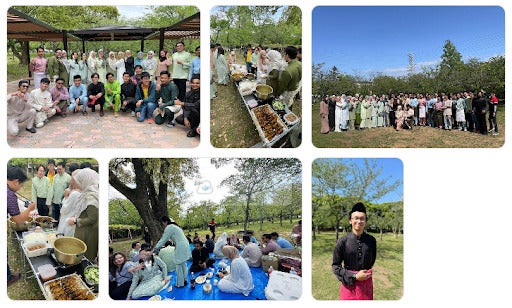 Image: Chan’s experience celebrating Hari Raya in Japan with other Malaysian and international Muslims.