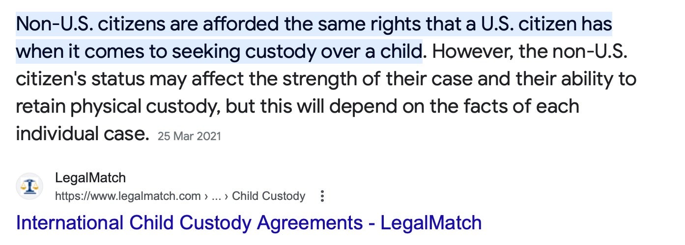 International Child Custody Agreements