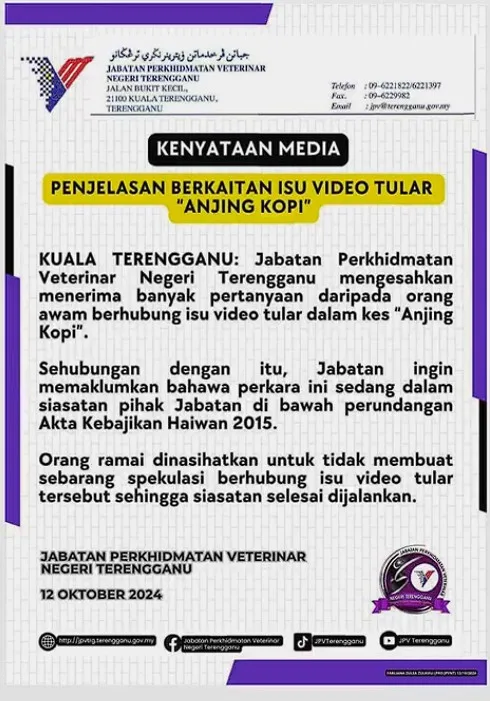 Statement By Jpv Terengganu