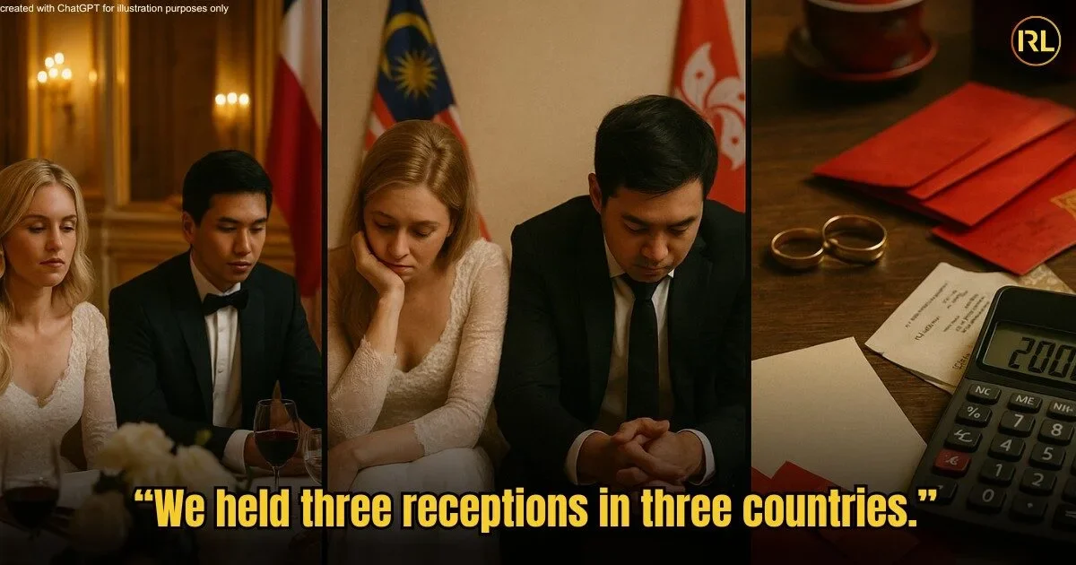 “We Spent RM200,000 on our Wedding to Please Our Families,” shares Regretful M’sian Couple in In Real Life wedding 3countries 200k