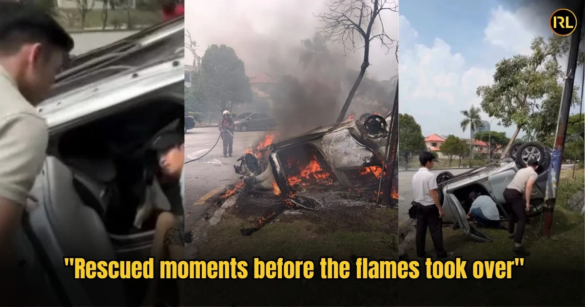 "If Not For Them, My Mum Wouldn't Be Here" 3 Youths Save 84YO From Burning Car in In Real Life Copy Of Sajid Work 9