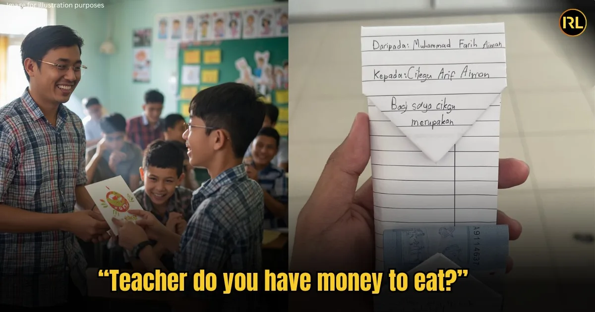"Can Belanja Me Tealive" Student Uses Own Savings To Feed His Unpaid Teacher in In Real Life Copy Of Sajid Work 13