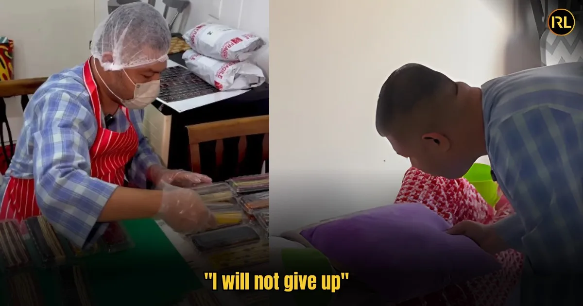 “I Put My Shame Aside” Disabled M’sian Dad Sells Kek Lapis For 4 Kids
