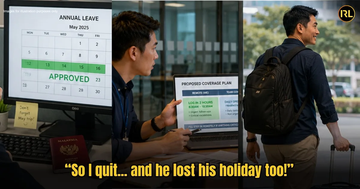 “My boss cancelled my holiday,” explains M’sian employee.